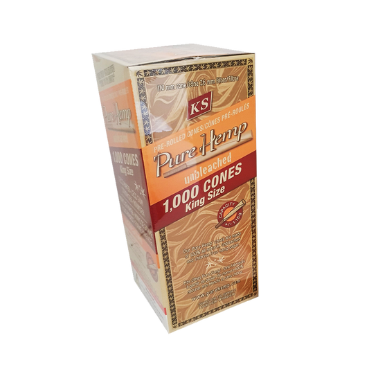 Pure Hemp Unbleached King Size Cone - 1000pk