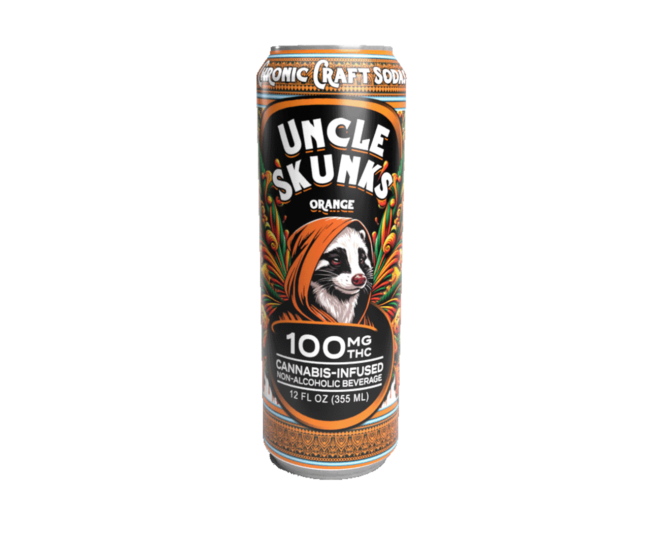 Uncle Skunks 100mg THC Orange Chronic Craft Soda