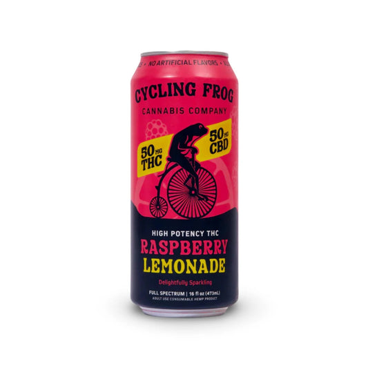 High Potency 50mg THC/50mg CBD Raspberry Lemonade Seltzer