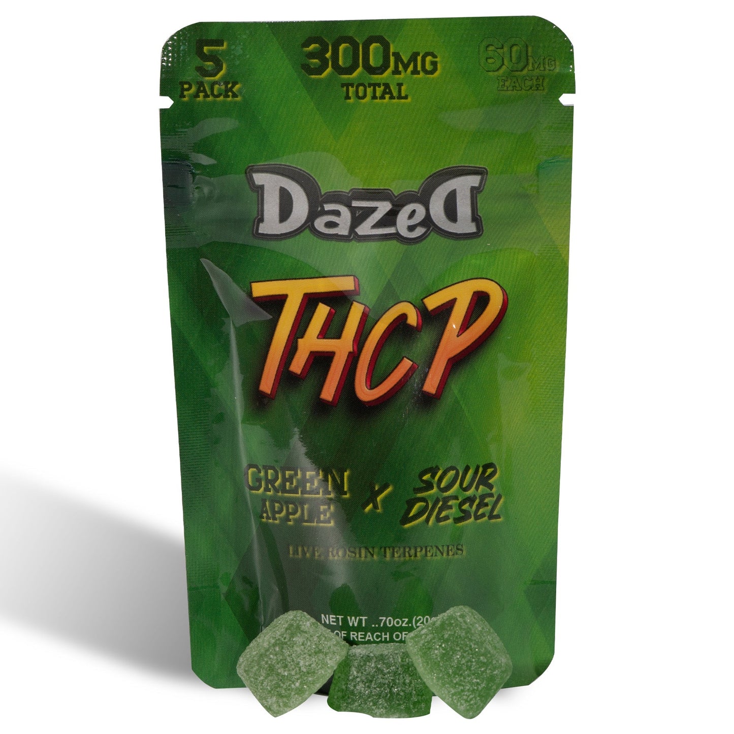 Green Apple X Sour Diesel THCP Gummies - 60mg
