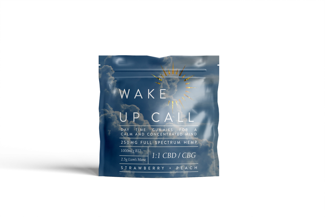 deVINE Wake Up Call Gummies with B12 and Lion's Mane - Strawberry Peach