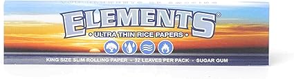 Elements Ultra Thin Rice Papers - King size slim