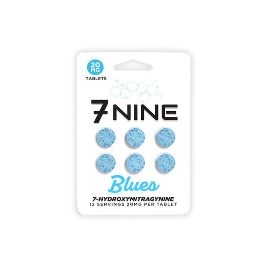 7Nine - 7 hydroxymitragynine - Blues - 6 tablets - 20mg per tablet