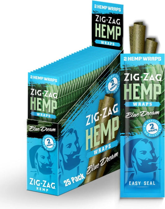 Zig Zag Hemp Wrap - Blue Dream - 2pk