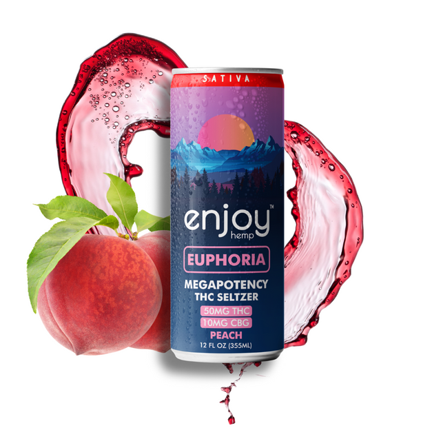Enjoy Hemp 50mg D9/10mg CBG Peach Euphoria - Sativa