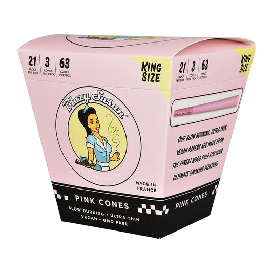 Blazy Susan Pink Pre-Rolled Cones-King Size Slim 3pk