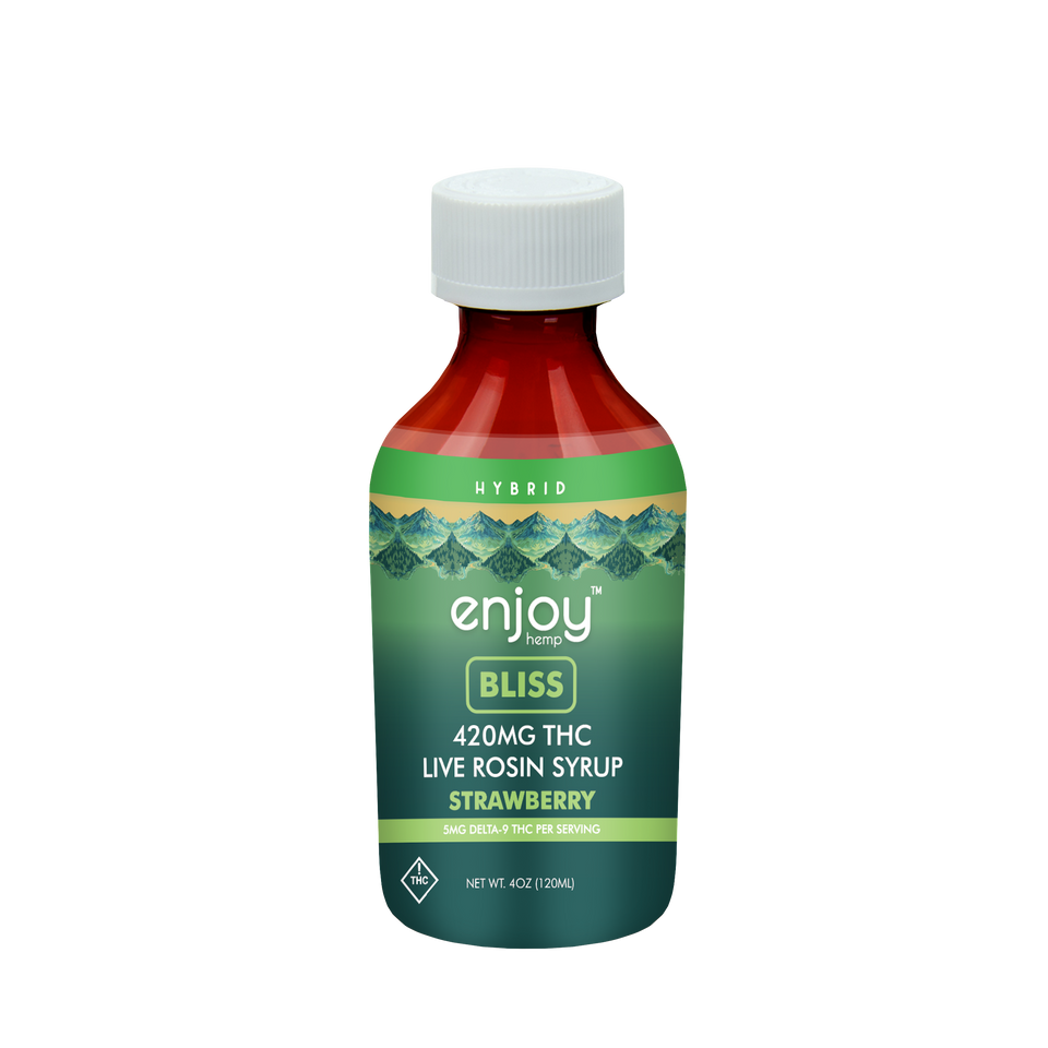 Enjoy Hemp Bliss 420mg Live Rosin Syrup - Strawberry(Hybrid)