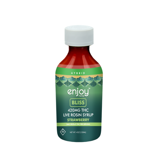 Enjoy Hemp Bliss 420mg Live Rosin Syrup - Strawberry(Hybrid)