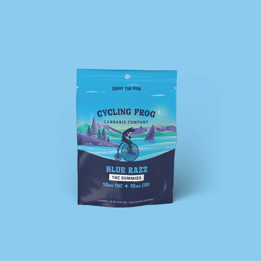 Cycling Frog Blue Razz THC Gummies - 10mg D9/ 10mg CBD