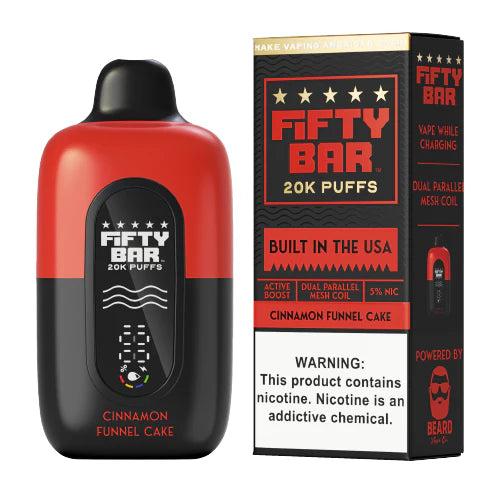 Fifty Bar 20K Puff Disposable Vape - Cinnamon Funnel Cake