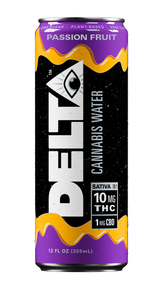 Delta 20mg THC/ 2mg CBD Passion Fruit Canabis Water