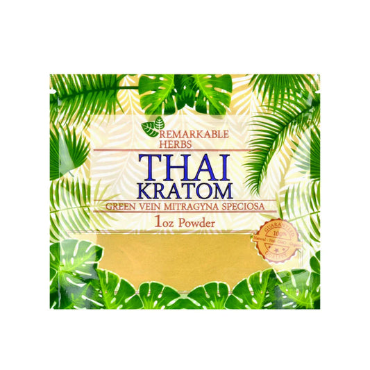 Remarkable Herb Green Vein Thai Kratom Powder - 1oz