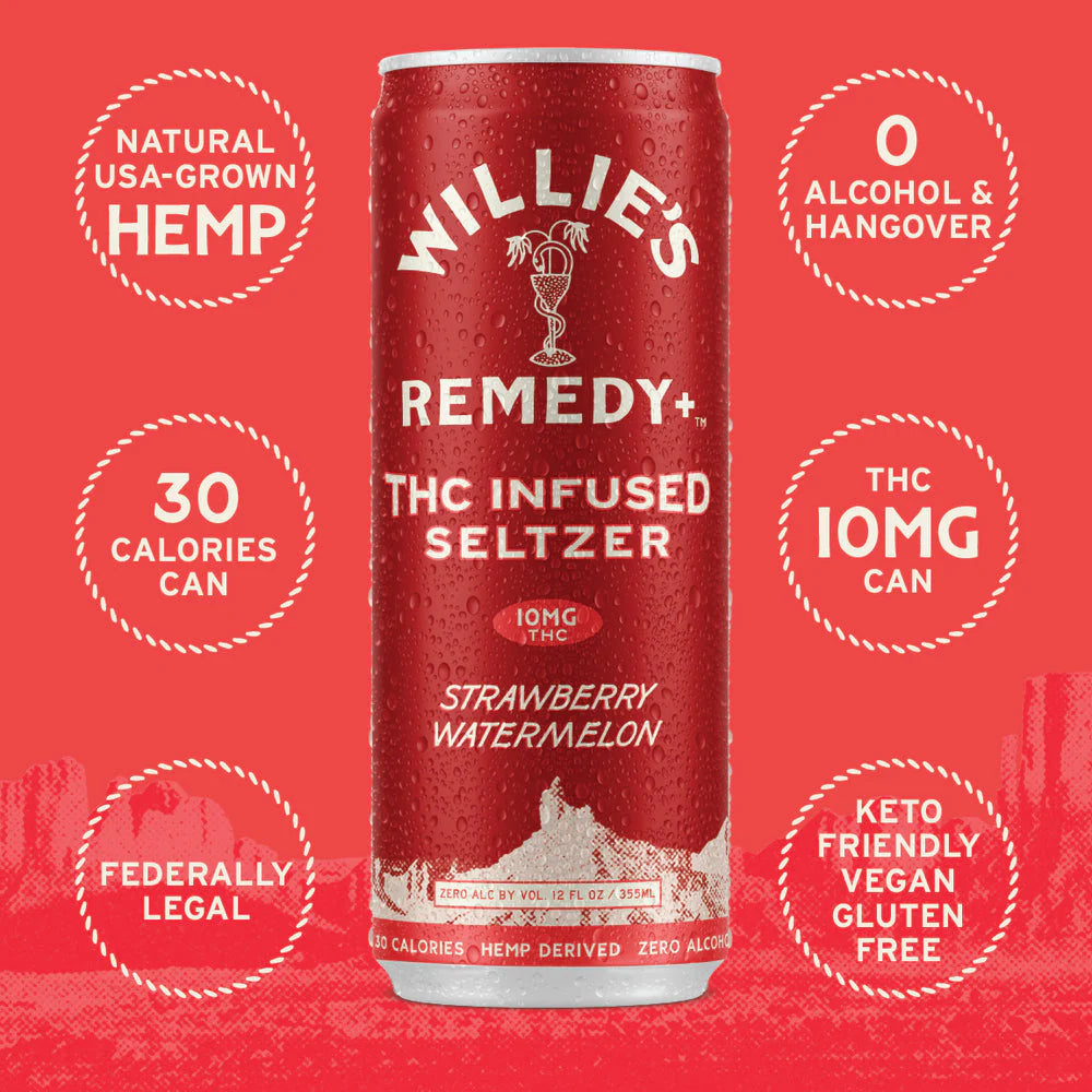 Willie's Remedy+ 10mg D9/5mg CBD/5mg CBG - Strawberry Watermelon
