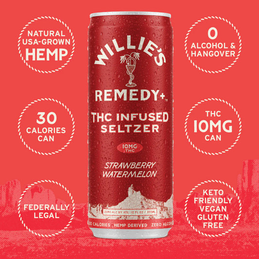 Willie's Remedy+ 10mg D9/5mg CBD/5mg CBG - Strawberry Watermelon
