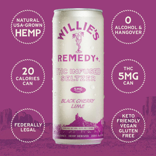 Willie's Remedy+ 5mg D9/2mg CBD/2mg CBG - Black Cherry Lime