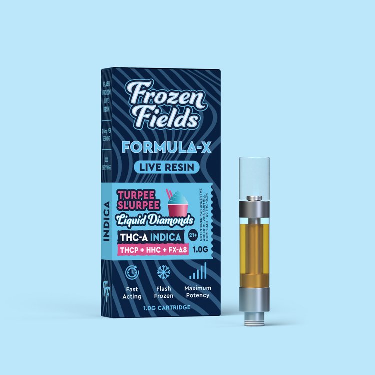 Turpee Slurpee Indica 1g Cart THCA-Liquid Diamonds-Fresh Frozen-Live Resin Cartridge