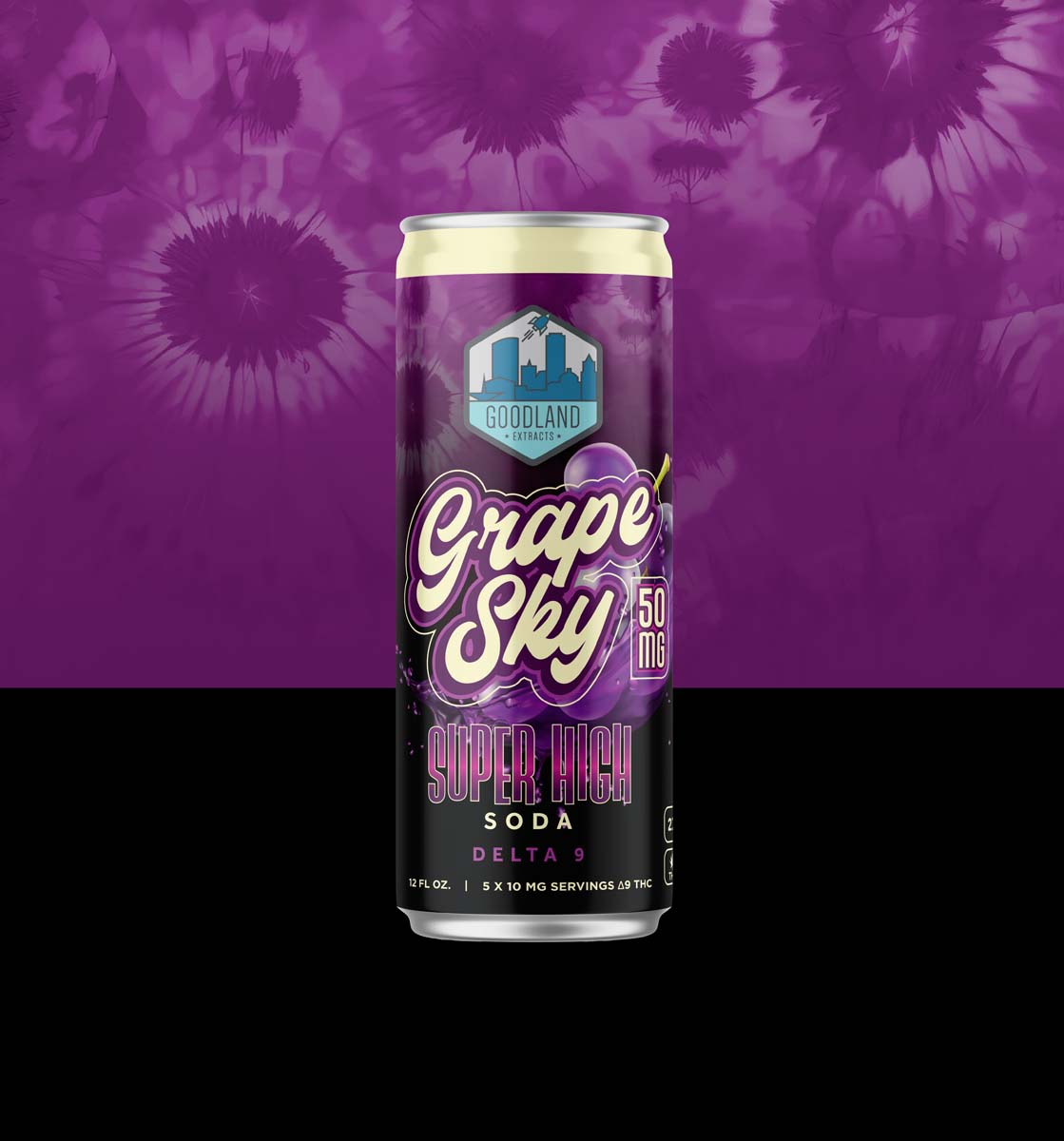 Good Lands Extracts 50mg Grape Sky Super High Soda