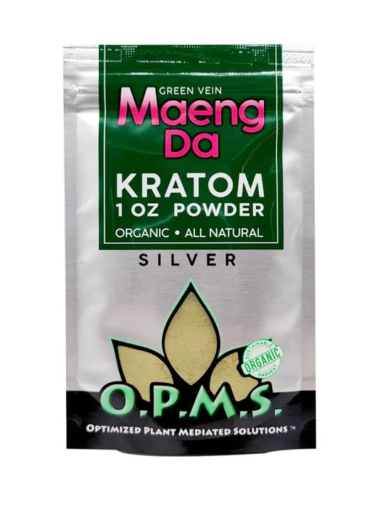 OPMS Silver Green Vein Maeng Da Powder - 1oz