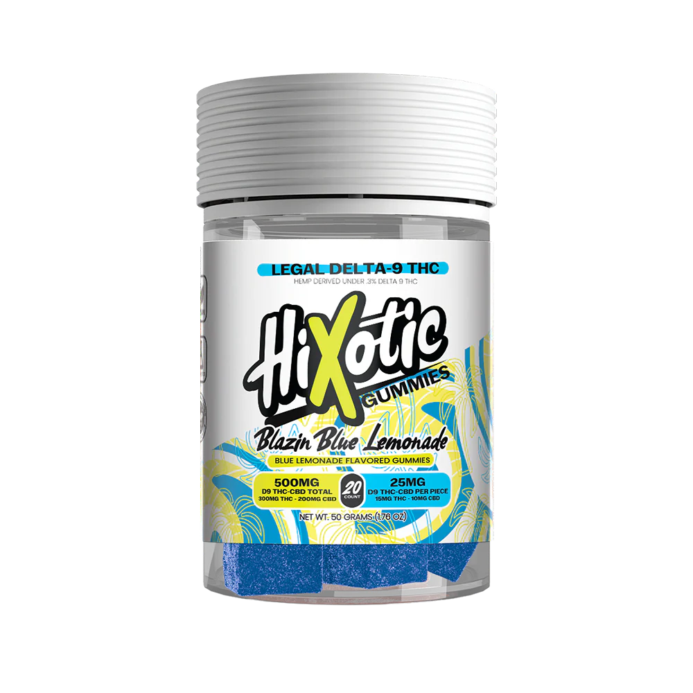Hi Xotic Blazin Blue Lemonade Gummies 20ct - 500mg total