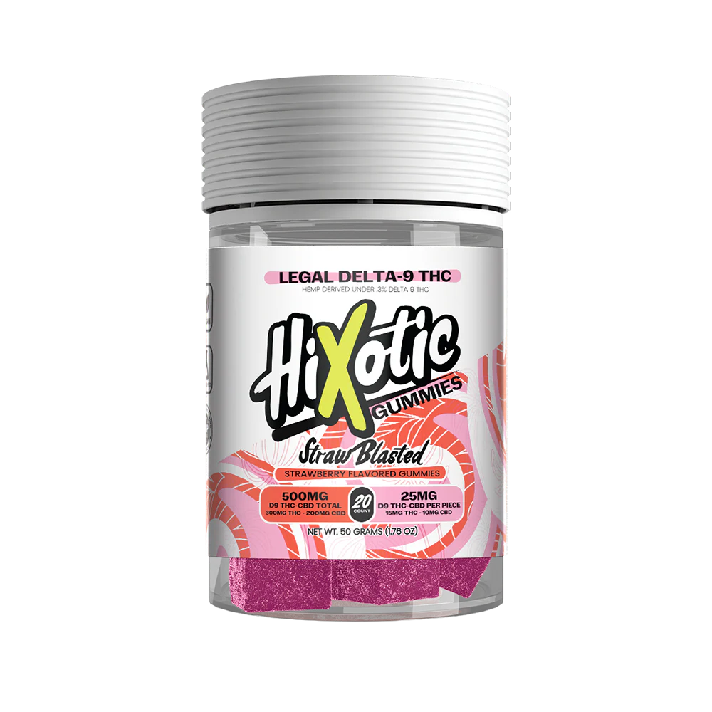 Hi Xotic Straw Blasted Gummies 20ct - 500mg total