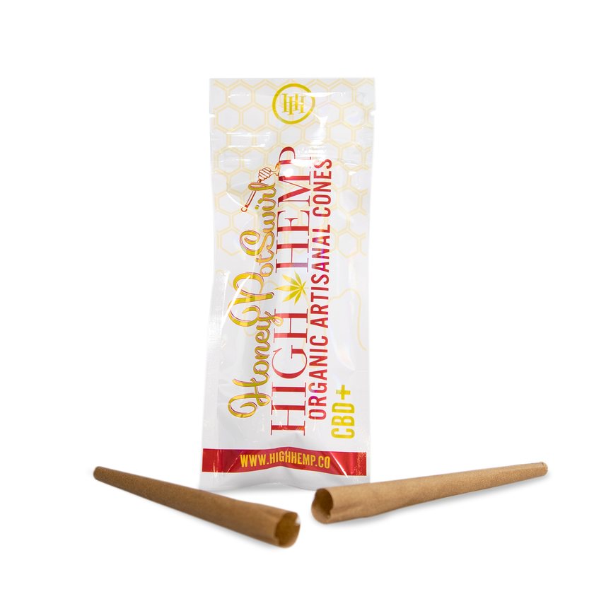High Hemp Honey Pot Swirl Organic Artisanal Cones