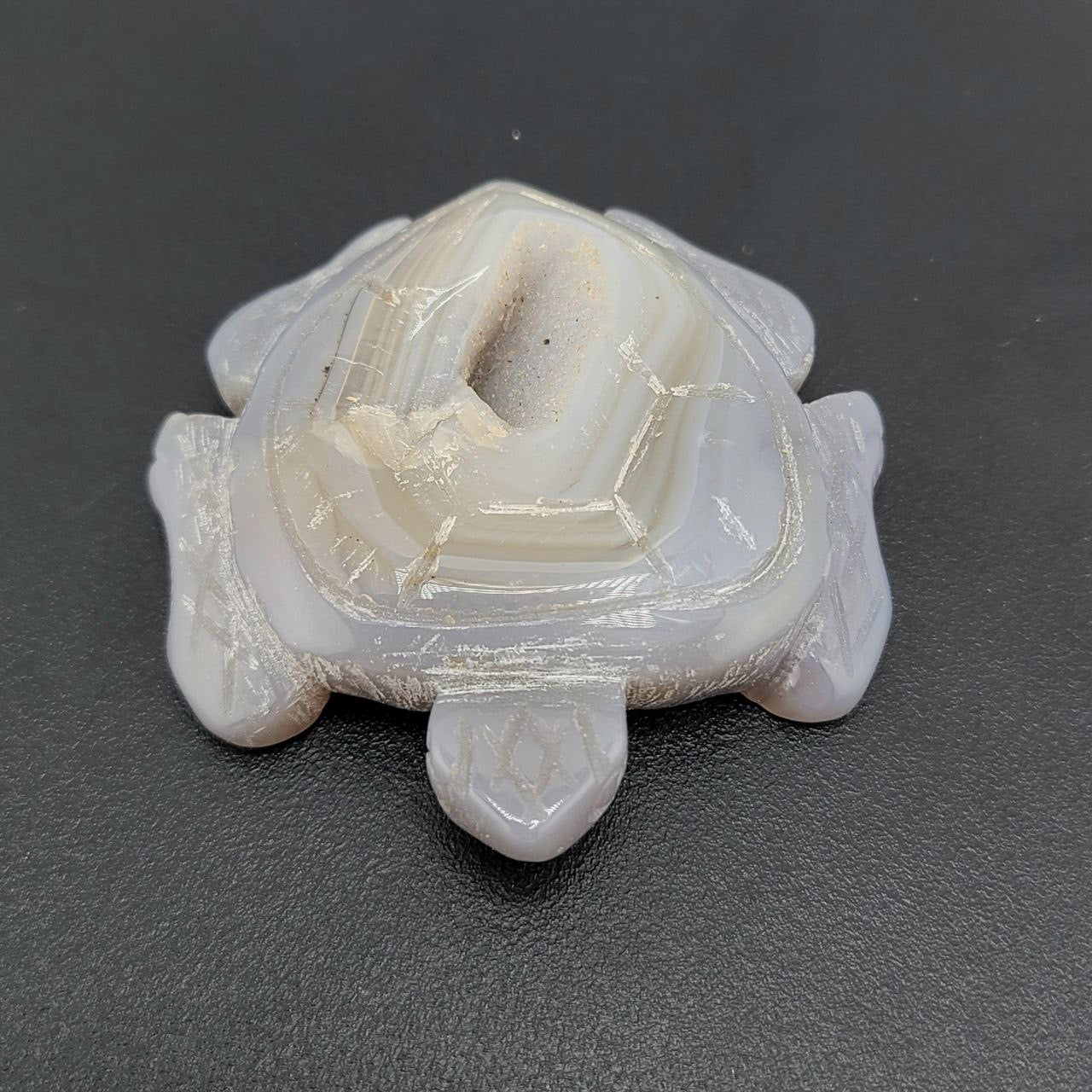 Blue Chalcedony Turtle Figurine - Small