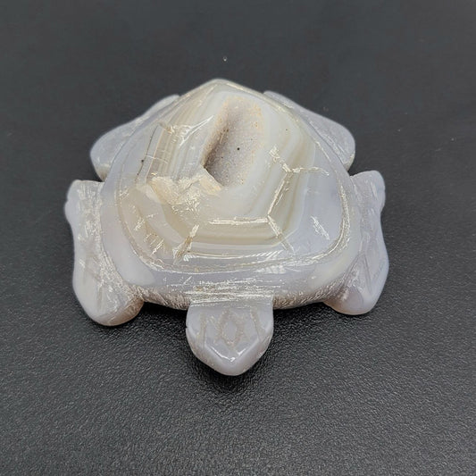 Blue Chalcedony Turtle Figurine - Small