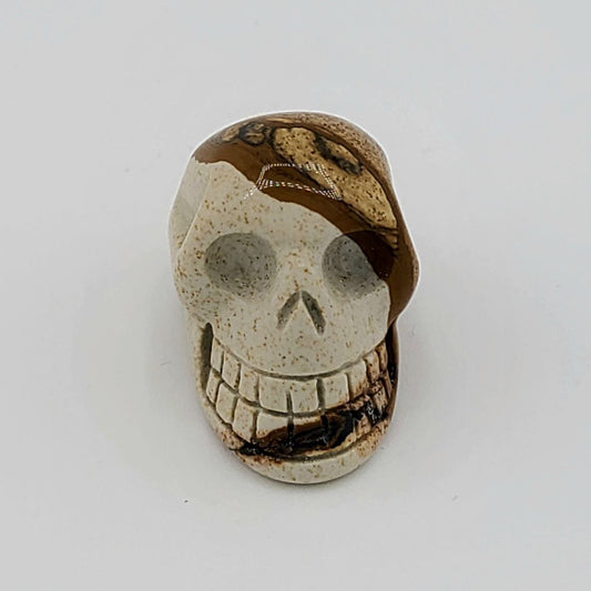 Banded Jasper Skull Figurine - Small