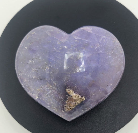Violet Agate Heart - Medium