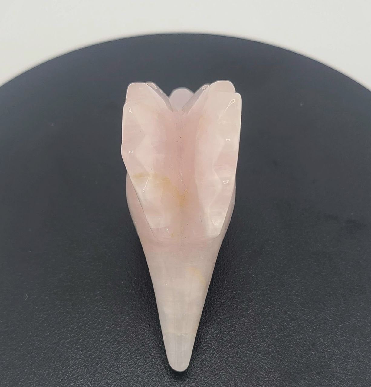 Rose Quartz Stegosaurus Figurine - Small