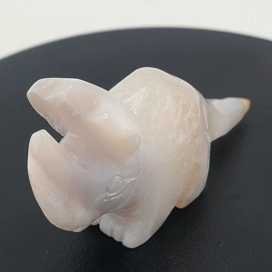 Agate Triceratop Figurine - Small