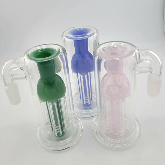 Color 6 Arm Super Weld Tree Perc Ash Catcher - 14mm