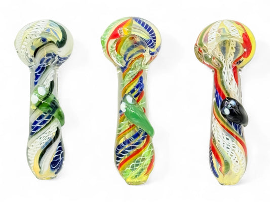 Full Color Stringer Inside Out Hand Pipe with Creature