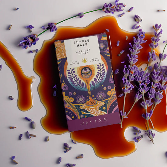 deVINE 200mg D9 Chocolate Bar - Purple Haze - Lavender Honey
