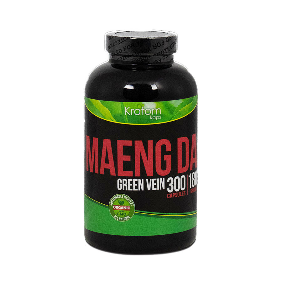 Maeng Da Green Vein Caps 180g, 300 Count Bottle