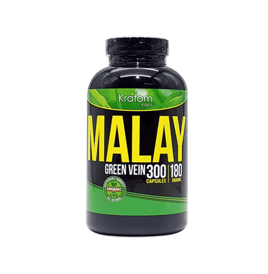 Malay Green Vein Caps 180g, 300 Count Bottle