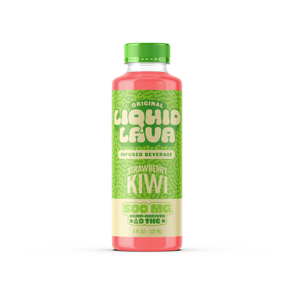 Liquid Lava Infused Beverage - 500mg per Bottle - Strawberry Kiwi