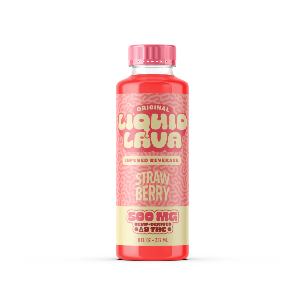 Liquid Lava Infused Beverage - 500mg per Bottle - Strawberry