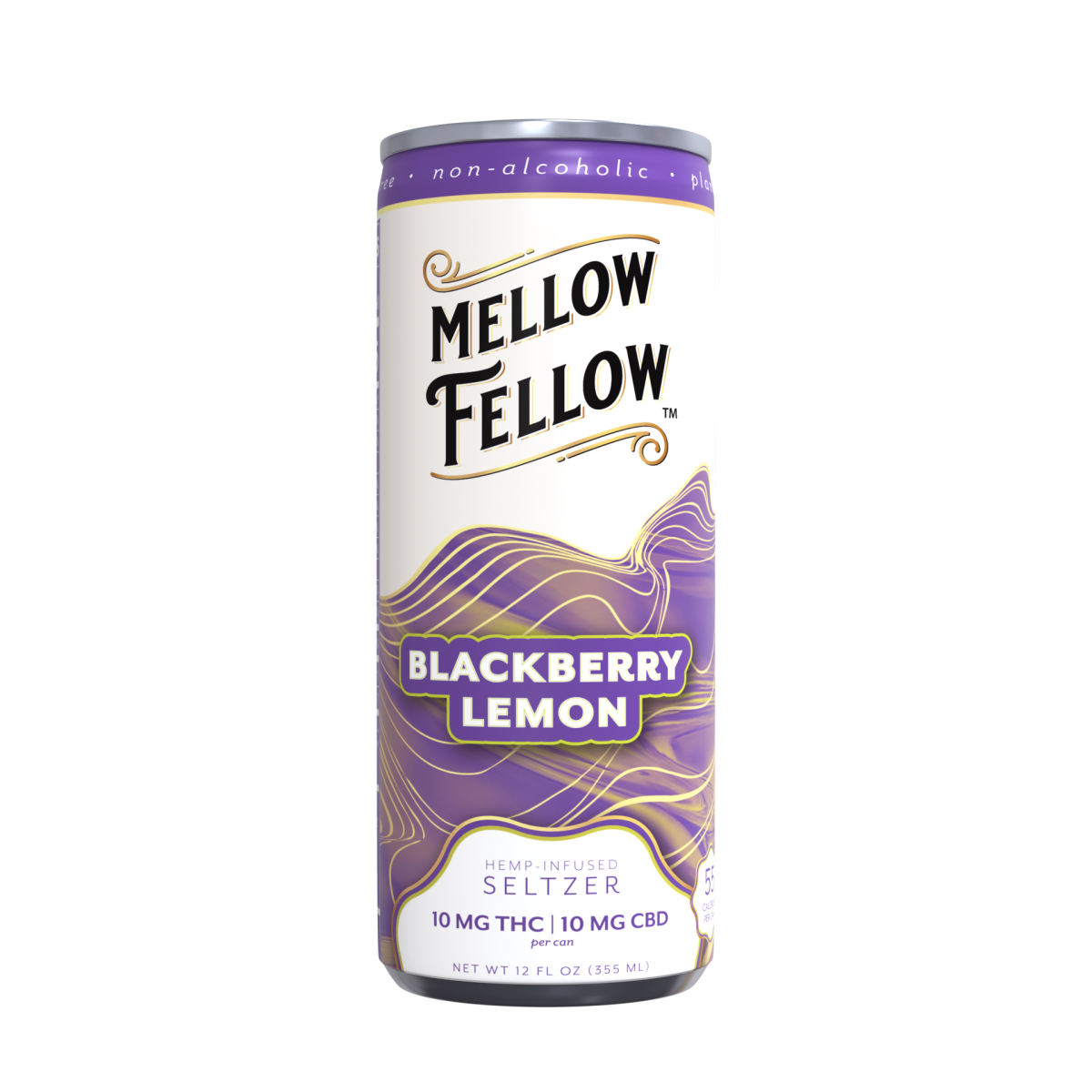 Mellow Fellow Seltzer 10mg D9/10mg CBD - Blackberry Lemon