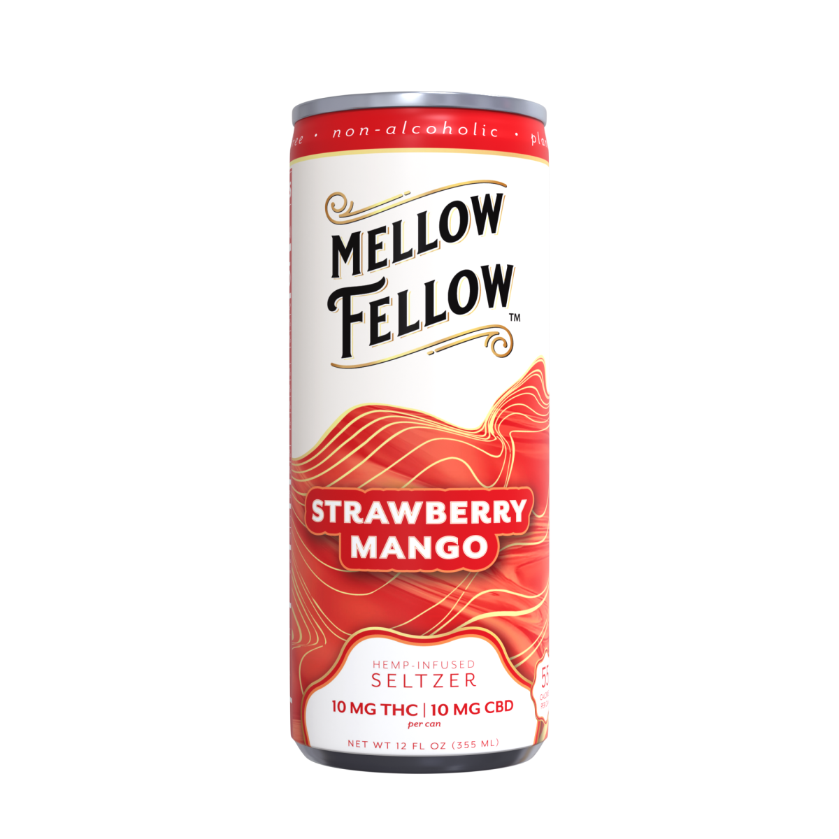 Mellow Fellow Seltzer 10mg D9/10mg CBD - Strawberry Mango
