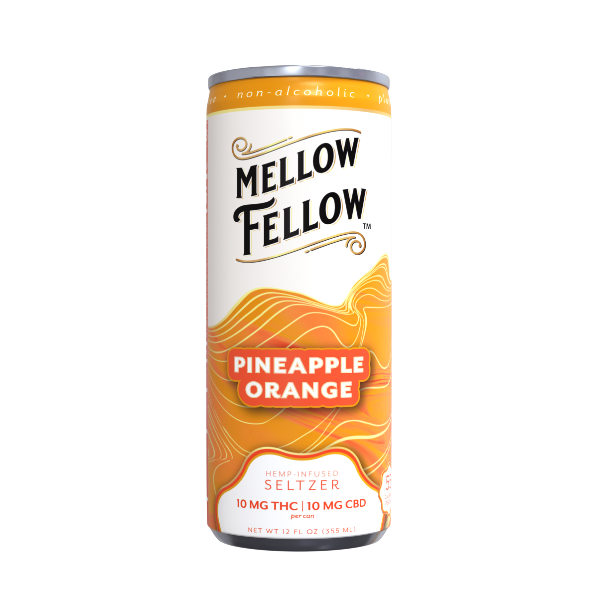 Mellow Fellow Seltzer 10mg D9/10mg CBD - Pineapple Orange