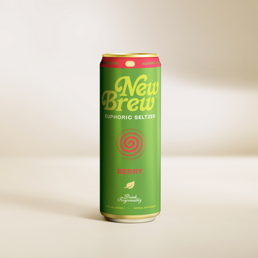 New Brew Berry Kratom and Kava Euphoric Seltzer