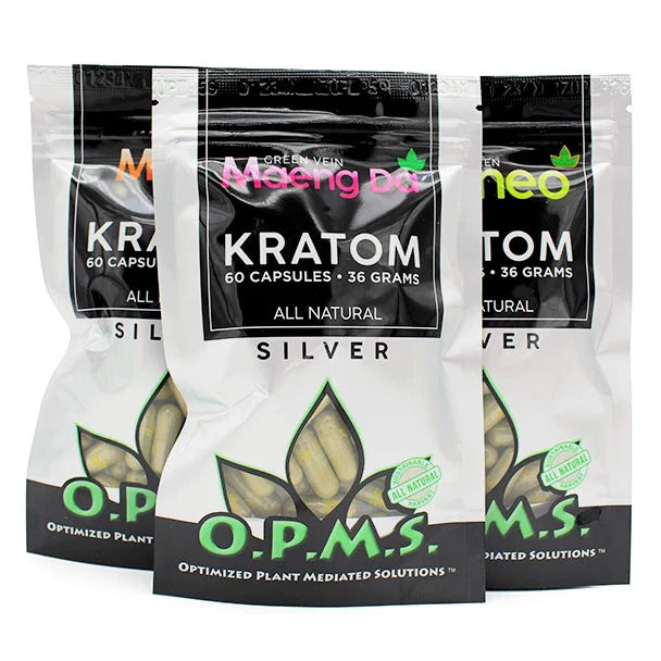OPMS Silver Green Vein Malay Kratom 36mg Capsules - 60ct