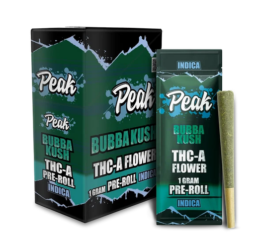Peak THCa Prerolls - 1g - Indica - Bubba Kush