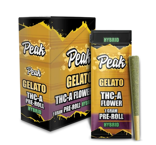 Peak THCa Prerolls - 1g - Hybrid - Gelato