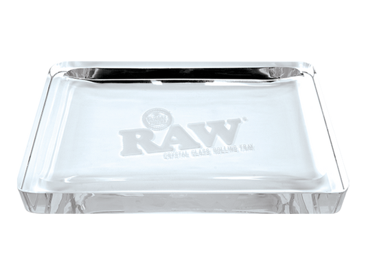 Crystal Glass Rolling Tray - 9.3” x 12.6” x 2”