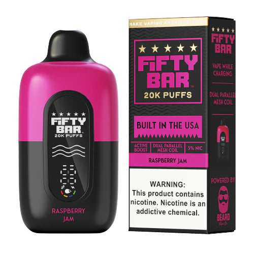 Fifty Bar 20K Puff Disposable Vape - Raspberry Jam