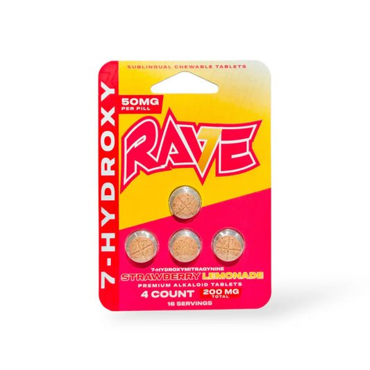 RAVE 7-Hydroxy Tablets - 200mg - Strawberry Lemonade