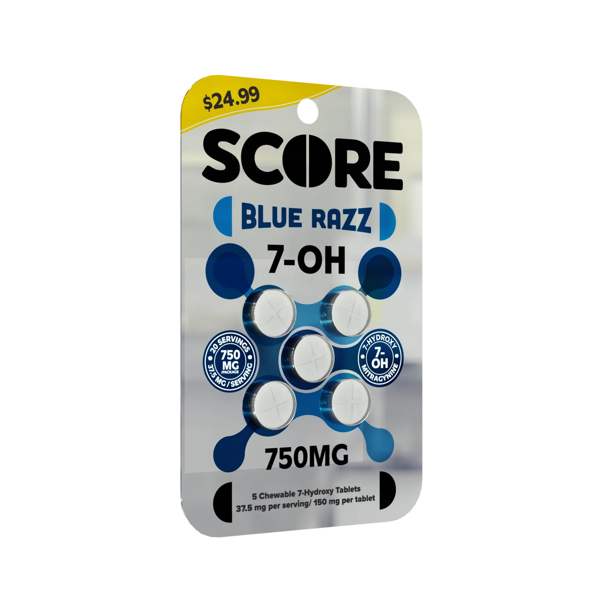 Score 750mg total 7 Hydroxy - 5ct - Blue Razz