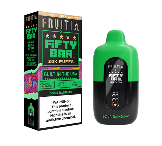 Fifty Bar 20K Puff Disposable Vape - Sour Rainbow